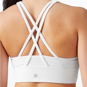 lululemon athletica White Strappy Crisscross Back Sports Bra